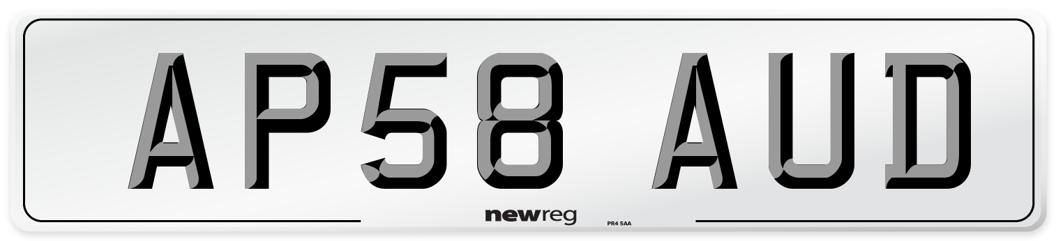 AP58 AUD Number Plate from New Reg
